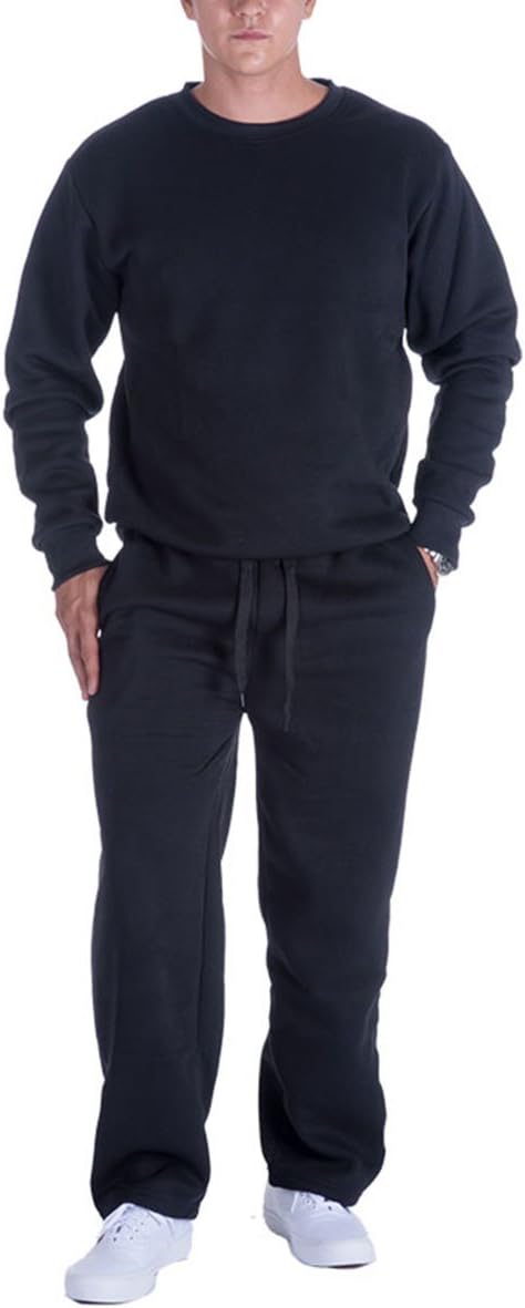 Men Active Fleece Athletic Sweatpant Basic Running Drawstring Workout Sweat Pants