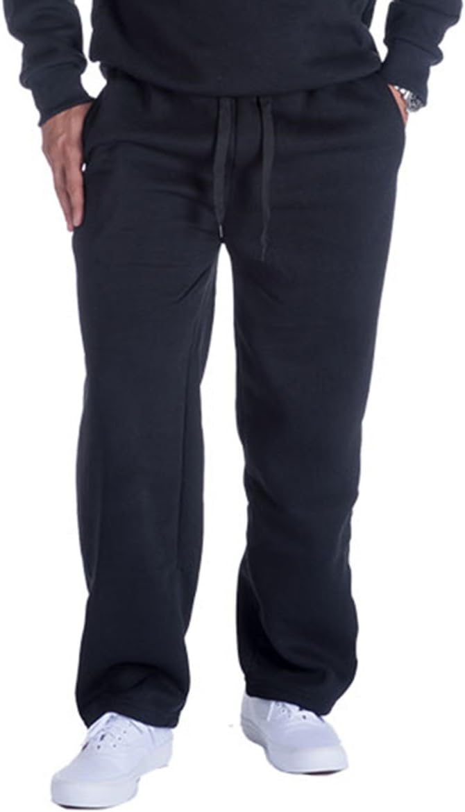 Men Active Fleece Athletic Sweatpant Basic Running Drawstring Workout Sweat Pants