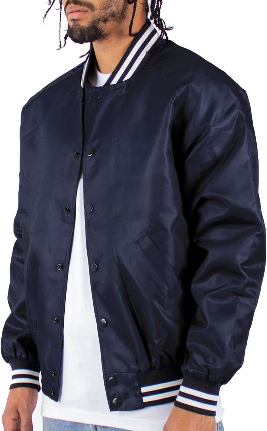 Men Bomber Jacket – Classic Padded Relaxed Fit Water Resistant College Baseball Varsity Coat S-3XL