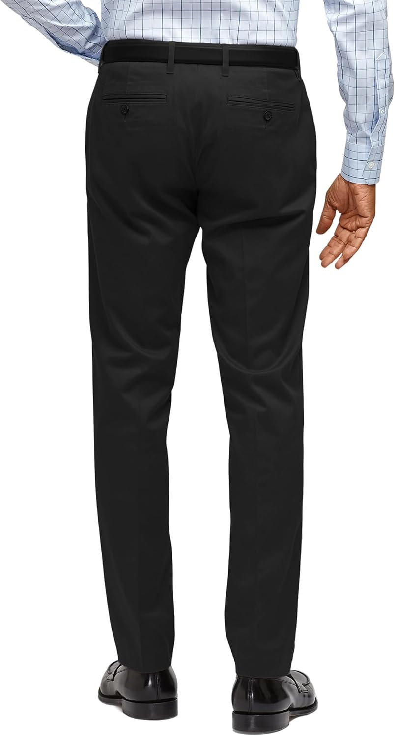 Men's Slim Fit Flat Front Dress Pant Expandable Waist Fashion Colored Tapered Slacks