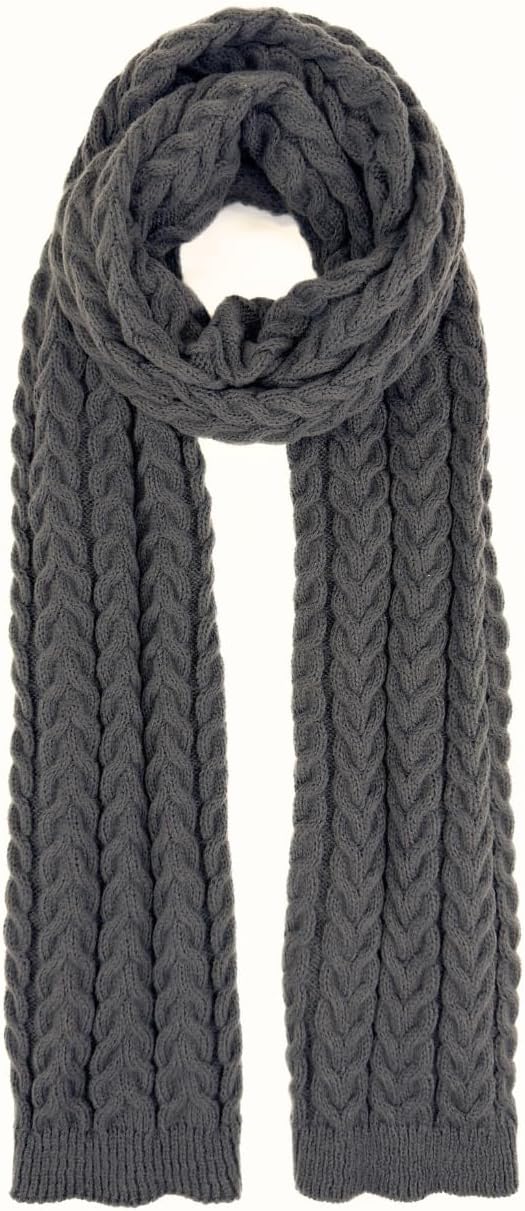 Basic Knitted Scarf Large Neck for Women or Men Knit Winter