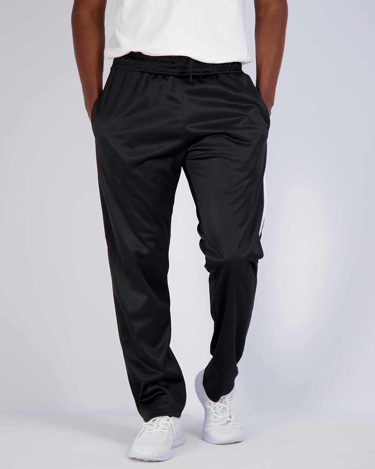 3 Pack: Men Active Athletic Casual Tricot Open Bottom Sweatpants with Pockets (Available in Big & Tall)