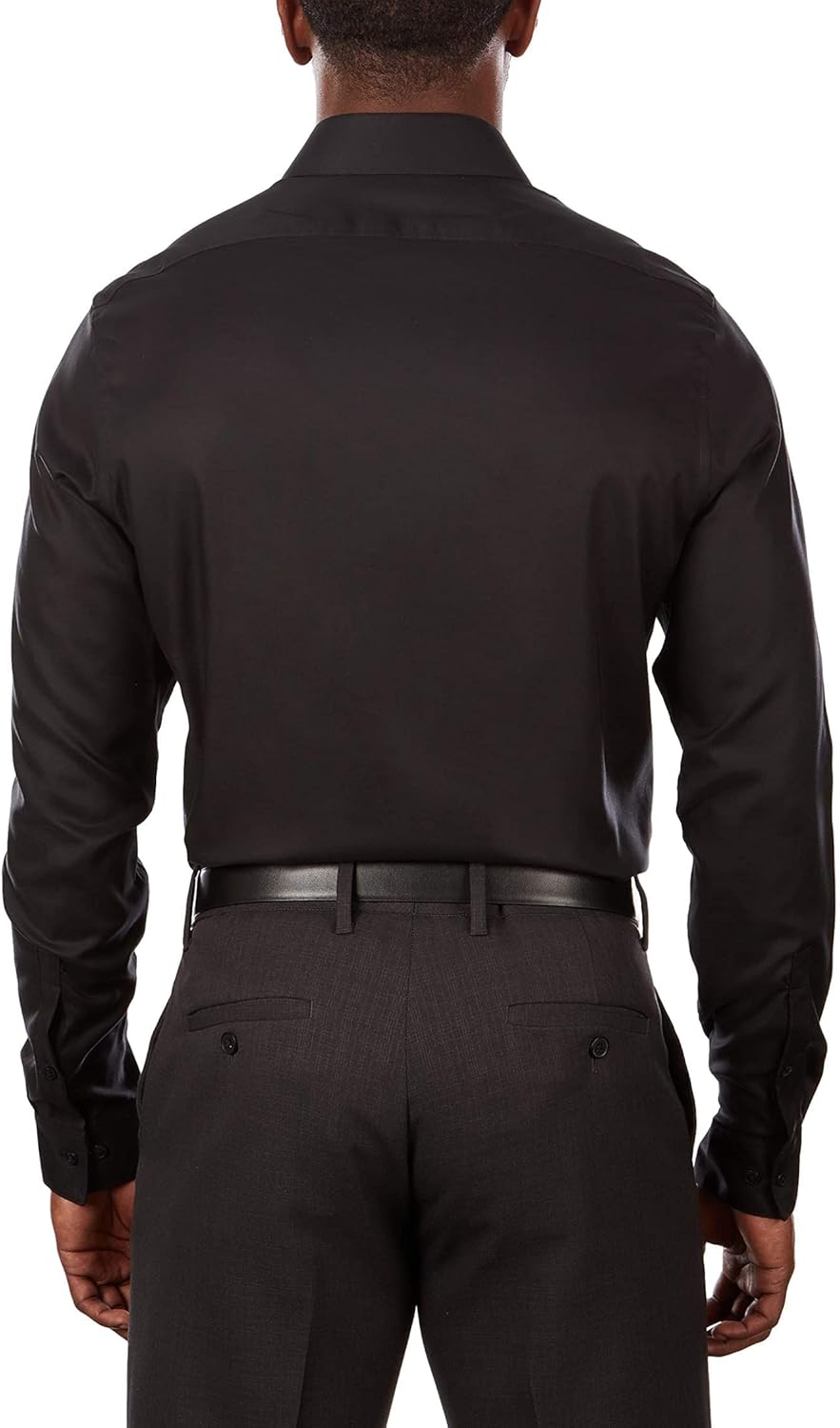 Men Slim Fit Non Iron Stretch Solid Dress Shirt