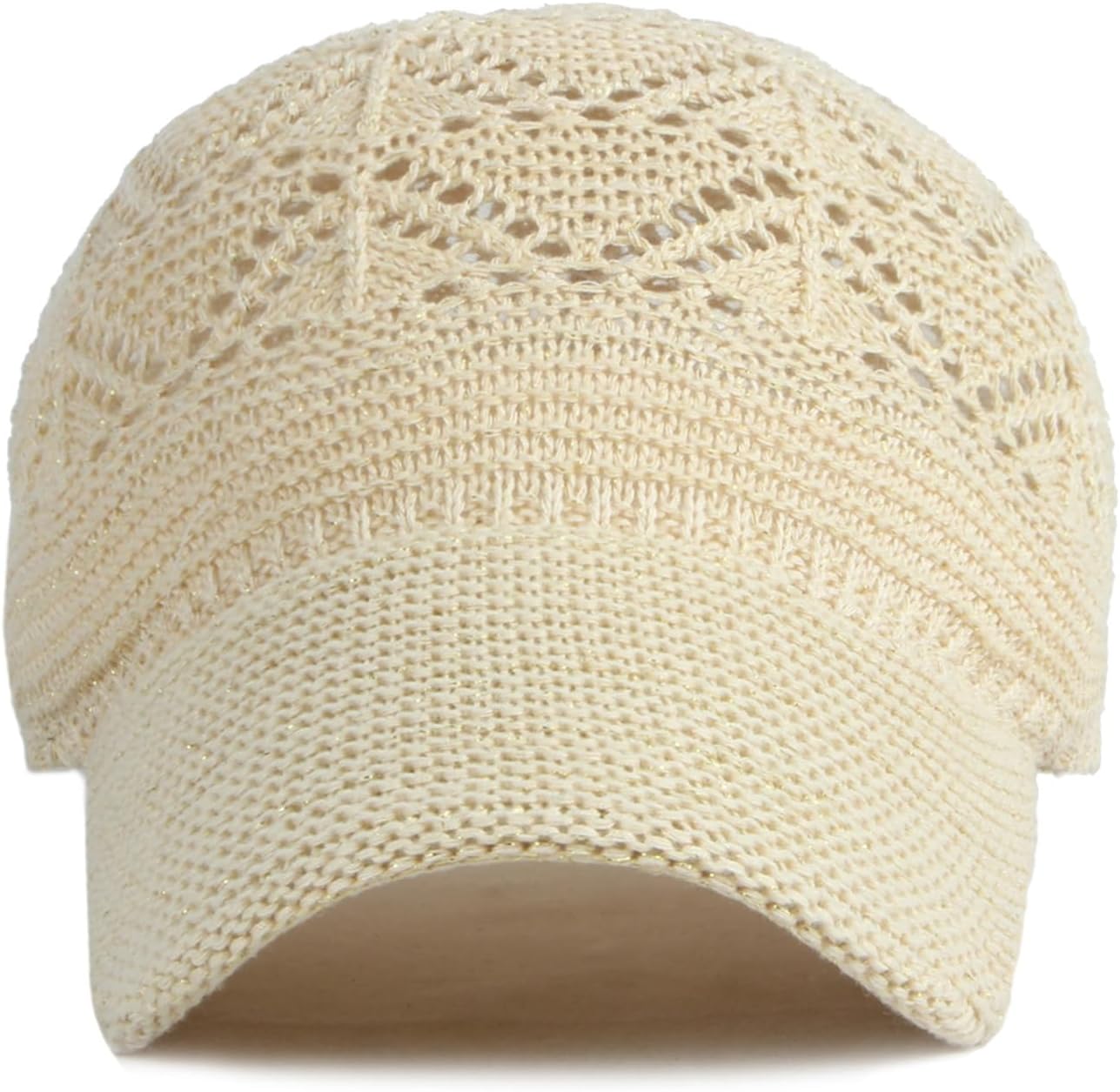 Knit Mesh Baseball Cap for Women Summer Yarn Trucker Hats Breathable Outdoor Hat