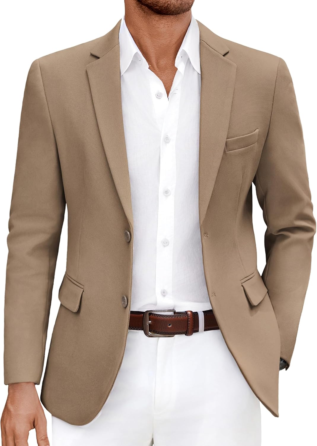 Men's Casual Blazer Slim Fit Lightweight Sport Coat Two Button Suit Jacket