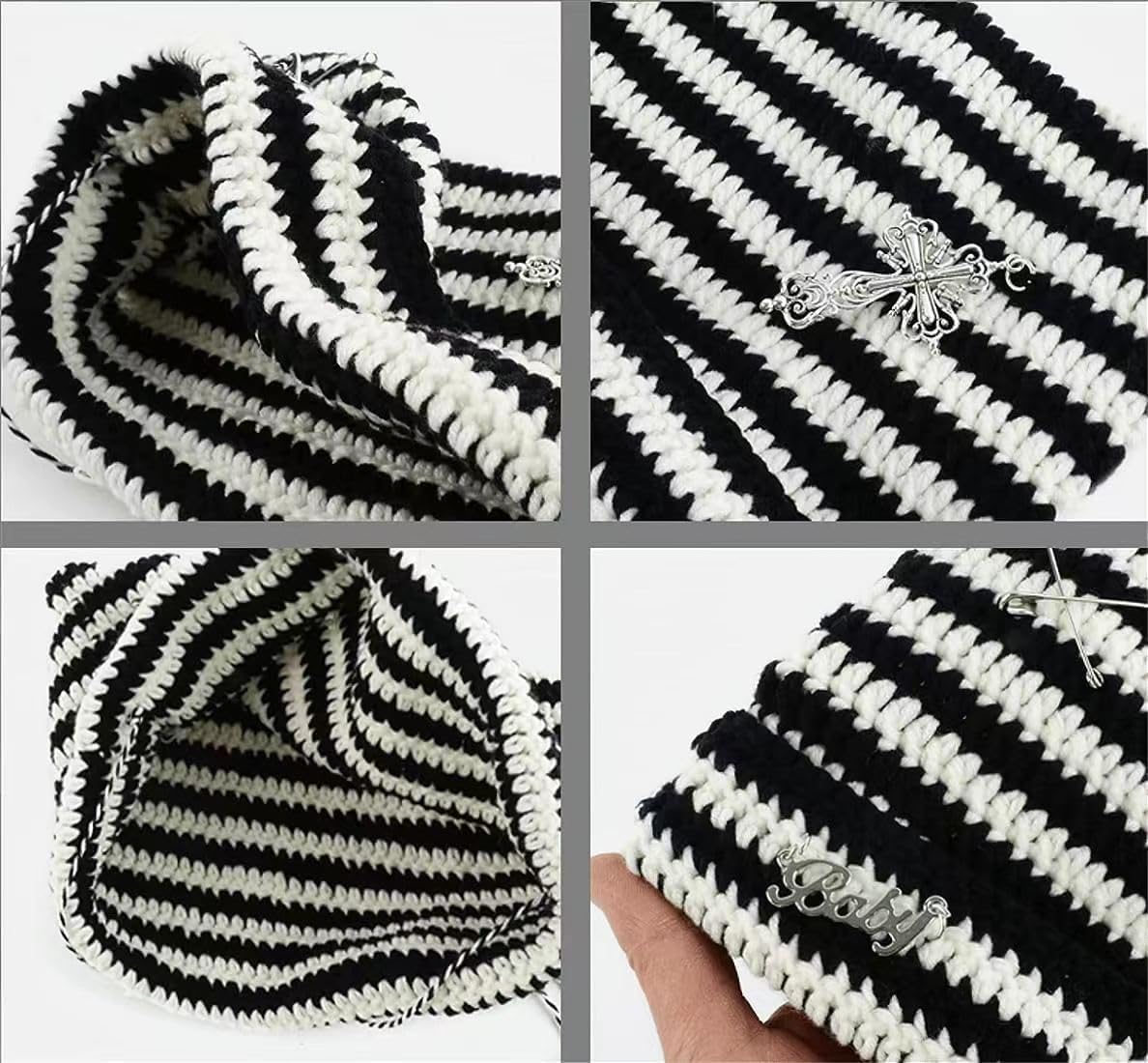 Beanies Crochet Knitted Hats for Women Girls Fox Cat Ear Goth  Y2K Accessories  Clothes