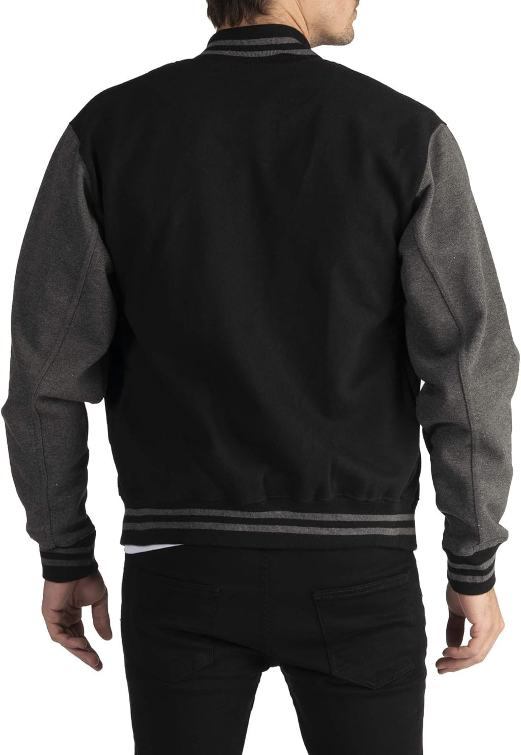 Men Varsity Fleece Baseball Jacket