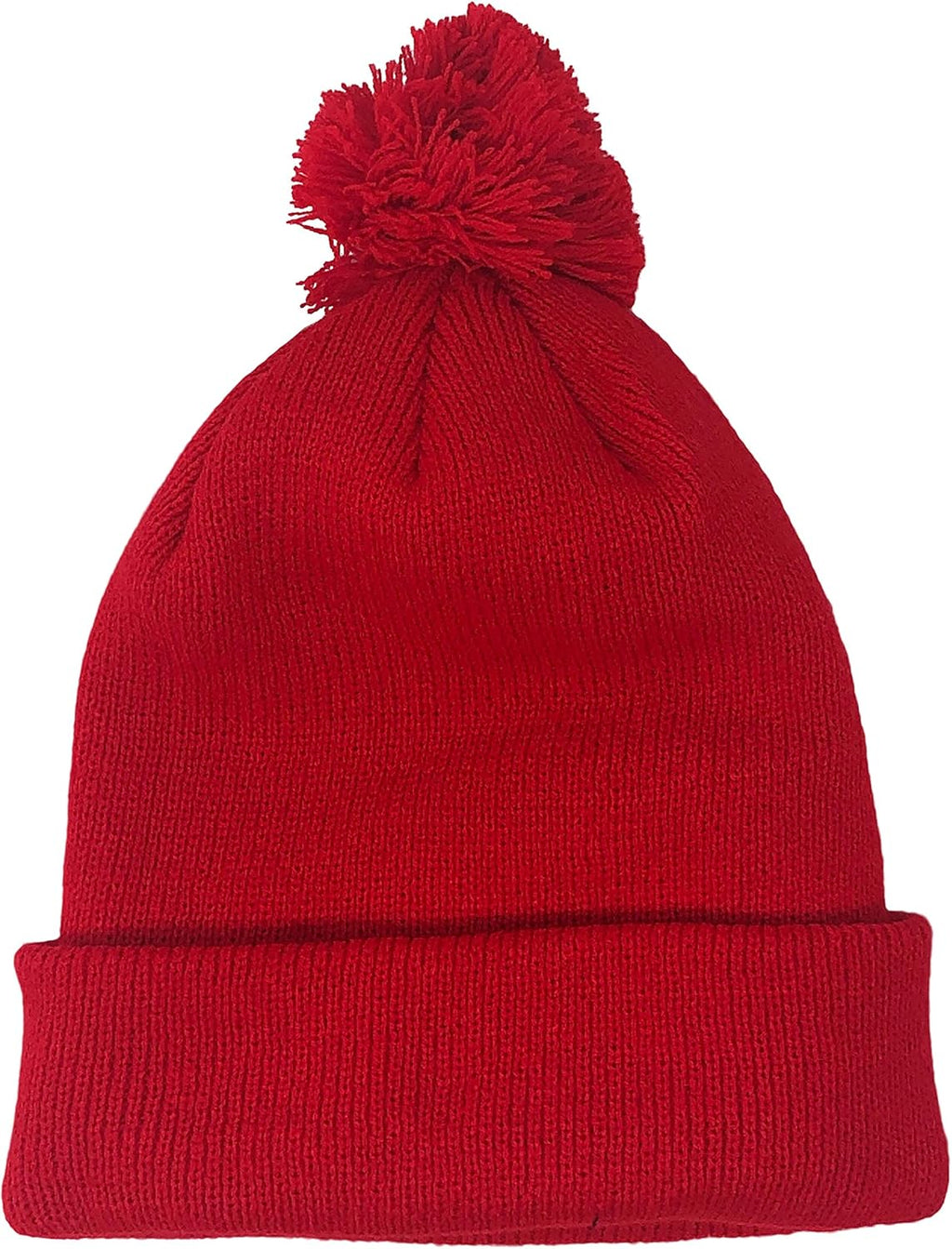 Warm Soft Slouchy Winter Knitted Beanie Hat for Men and Women (Bright Red)